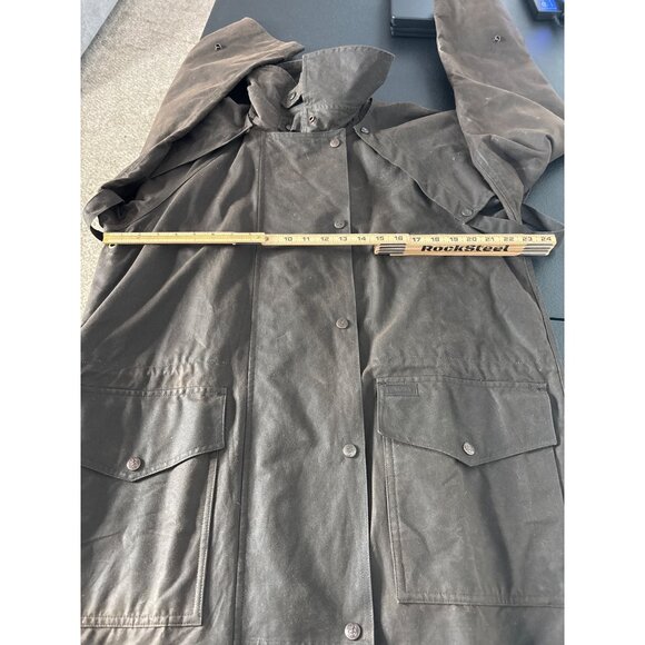 Outback Trading Co. Men's Brown Oilskin Duster Coat Size M - Picture 9 of 11